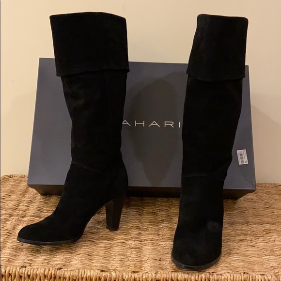 Tahari Shoes - Tahari Black Suede Knee-High Boots Size 6 1/2